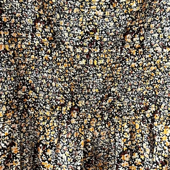 Madewell Lucie Smocked Square Neck Peplum Top in Cottage Floral Size 4 EUC - Picture 6 of 9